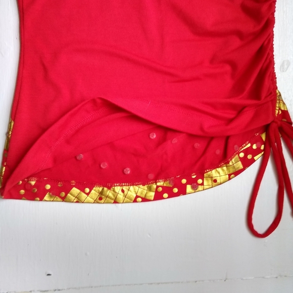 Y2K Vintage Baby Phat Red and Gold Debut KLS Designer Tee NWOT - Picture 5 of 16